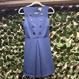 Maison Jules Textured Blue Mini Dress